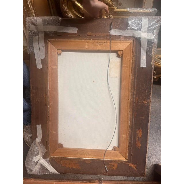 Gold 19th Century American School Oil on Canvas of Fisherman For Sale - Image 8 of 8