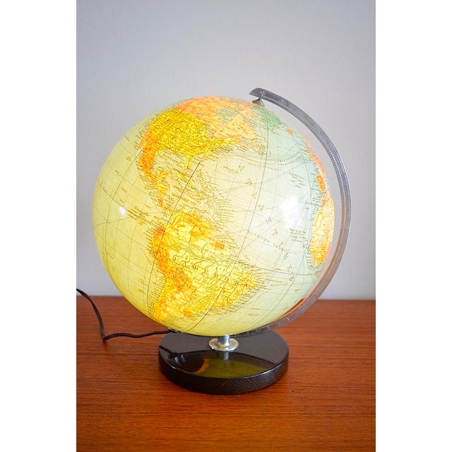 Illuminated Glass Globe from EN Columbus Globus Ehapa, Denmark, 1950s For Sale - Image 6 of 11