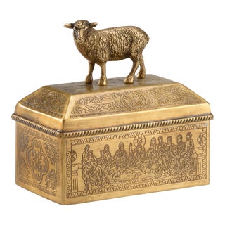 Lamb Brass Box For Sale