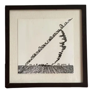 Joe Zucker Rubber Stamp Portfolio Fine Art Print 1976 MoMA 12” Square Framed
