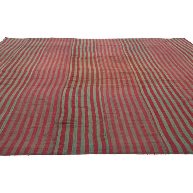 Modern Rustic Vintage Turkish Kilim Rug - 07'03 X 07'06 For Sale - Image 3 of 10