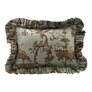 Vintage Brunschwig & Fils Kininvie Toile Pillow With Down Feather Insert For Sale