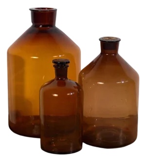 Amber Bottles, 1920s, Set of 3