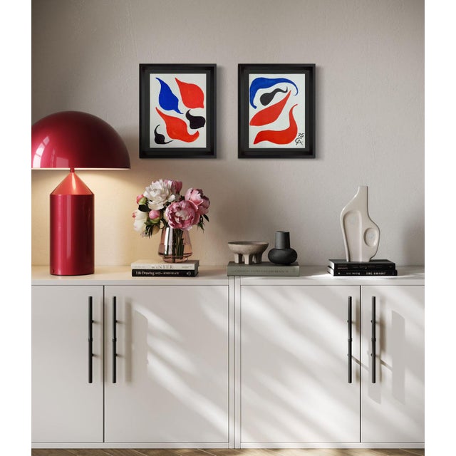 Alexander Calder – Original Color Lithographs (1975) Limited Edition | Set of 2 | Custom Archival Framing Included Offered...