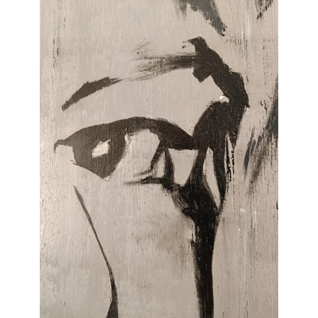 Andy Warhol Portrait of Andy Warhol, 1980s, Painting on Chipboard For Sale - Image 4 of 16
