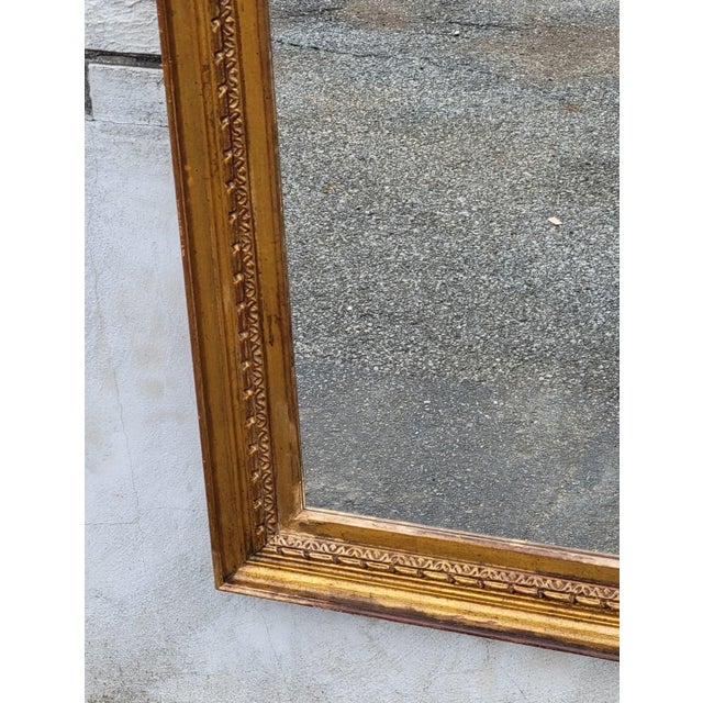 Antique 19th Century French Gilded Wood Wall Mirror Gold Carved Victorian Frame For Sale - Image 15 of 16