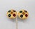 Napier Vintage Signed Napier Round Goldtone Jewel Tone Rhinestone Clip Earrings-2 Pieces For Sale - Image 4 of 7