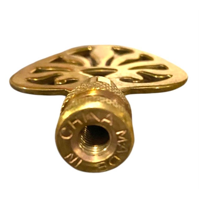 Hollywood Regency Vintage Brass Tree of Life Lamp Finial For Sale - Image 3 of 5