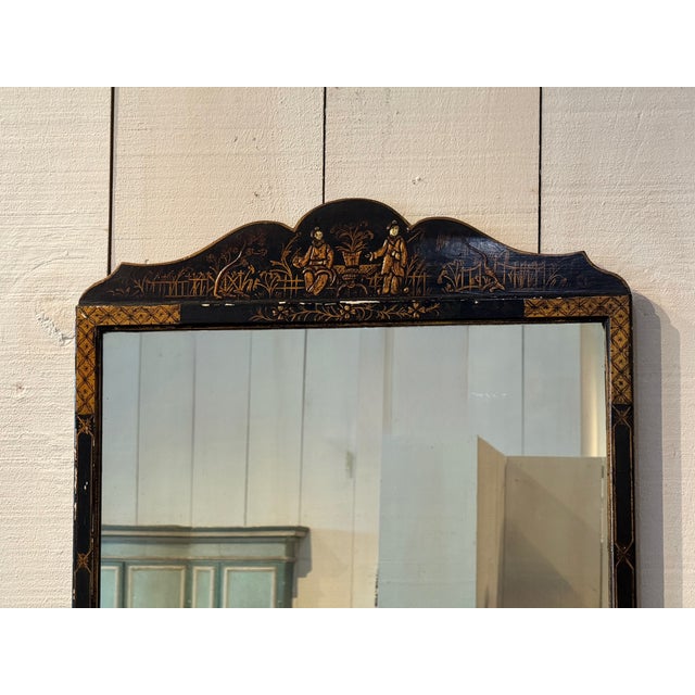 19th Century 19th Century Chinoiserie Mirror With Gilt Detailing For Sale - Image 5 of 6