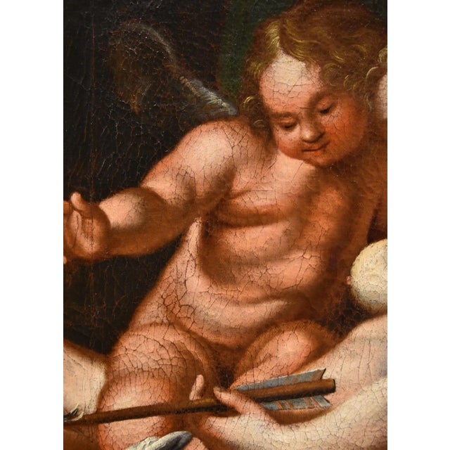 Venetian School Artist, Venus & Cupid, 1700, Oil on Canvas, Framed For Sale - Image 10 of 14