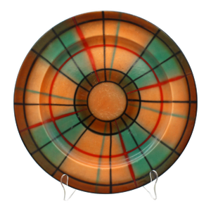 Circa 1910 "Tartan" Charger by Erphila, Czecho-Slovakia