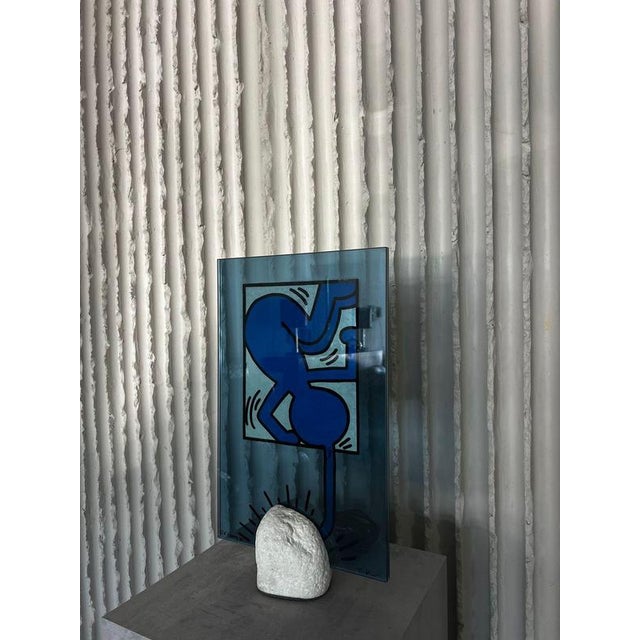 Industrial Keith Haring & Toshiyuki Kita, On Taro & on Giro, 1988, Glass, Set of 2 For Sale - Image 3 of 18