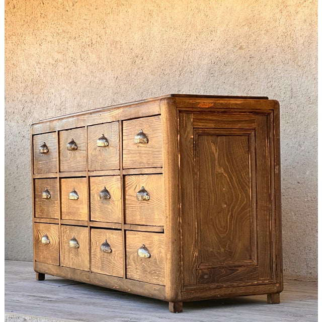 Vintage Counters in Oak, 1920s, Set of 2 For Sale - Image 6 of 12