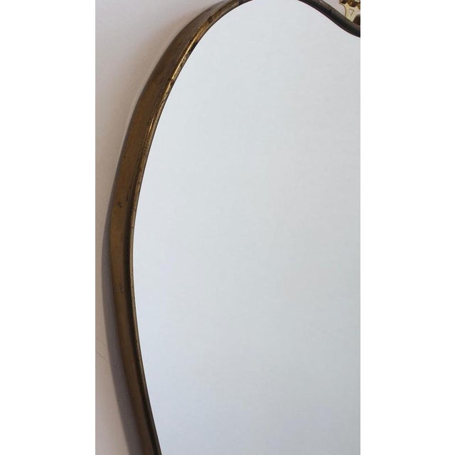 Vintage Italian Wall Mirror with Brass Frame, 1960s For Sale - Image 12 of 16