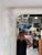 Glass 1980's Lee Reynolds Postmodern Minimalist Composite Wall Mirror For Sale - Image 7 of 13
