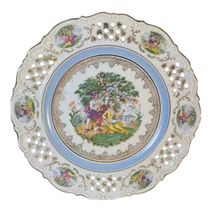 Antique Royal Heidelberg Reticulated Porcelain Charger, Bavaria