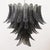 Mid-Century Modern Large Suspension Chandelier with Gray Murano Glass Leaves, 1990s For Sale - Image 3 of 11
