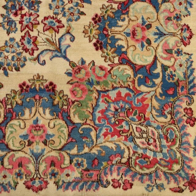 Handmade Kerman Rug in Cotton For Sale - Image 5 of 10