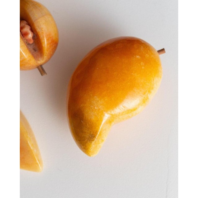 Mid-Century Handmade Alabaster Fruits, Italy, 1970s, Set of 4 For Sale - Image 9 of 11