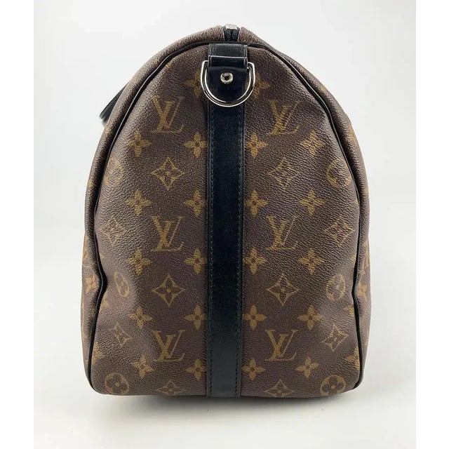 2000 - 2009 Louis Vuitton Monogram Macassar Keepall Bandoulière 45 For Sale - Image 5 of 11