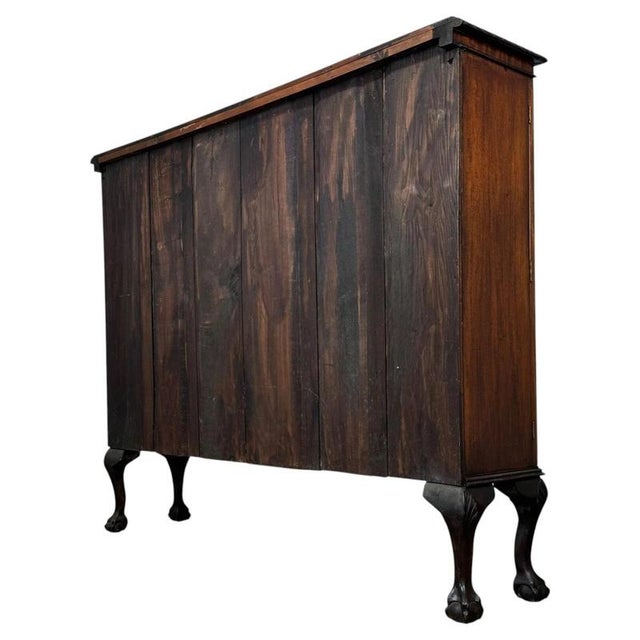 Antique Early 20th Century Mahogany Display Cabinet For Sale - Image 6 of 12