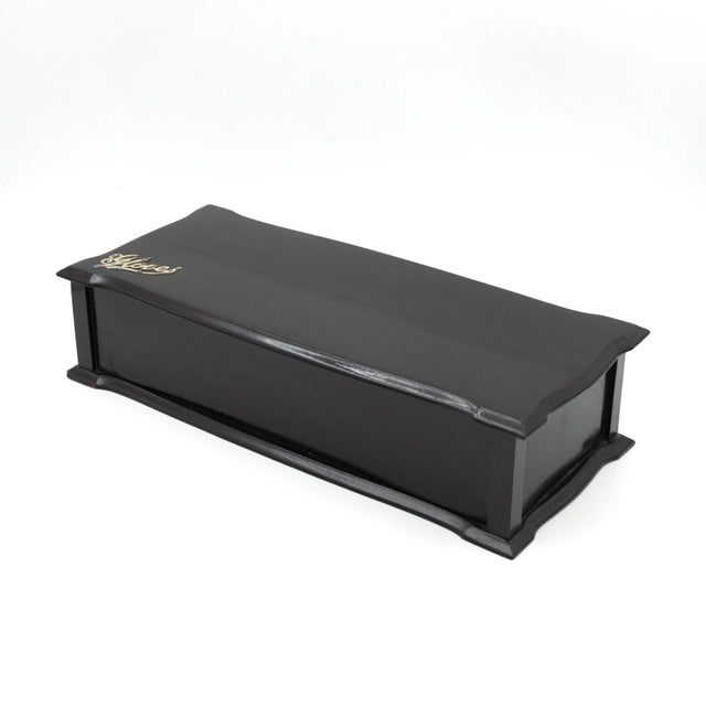 Wood 1920s English Art Deco Solid Ebony Dressing Boxes - Set of 3 For Sale - Image 7 of 13