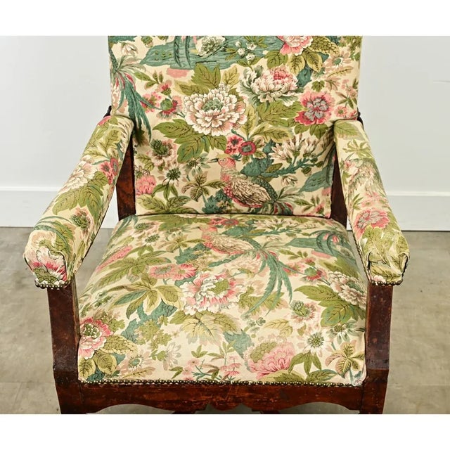 French 18th Century Oak Reclining Arm Chair For Sale - Image 4 of 12