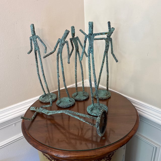 Early 21st Century Bronze Artist Made Brutalist Style Sculpture Set of 6 For Sale In Atlanta - Image 6 of 10