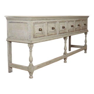 Large 18th Century Painted Dresser Base For Sale