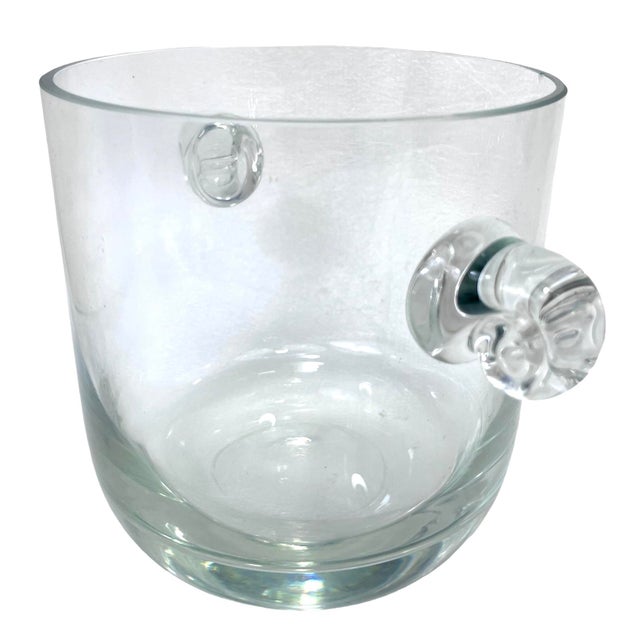 Vintage Hand Blown Crystal Ice Bucket For Sale - Image 4 of 7