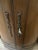 American Vintage Baker Furniture Walnut Wood Demilune Console or Bar Cabinet For Sale - Image 3 of 8