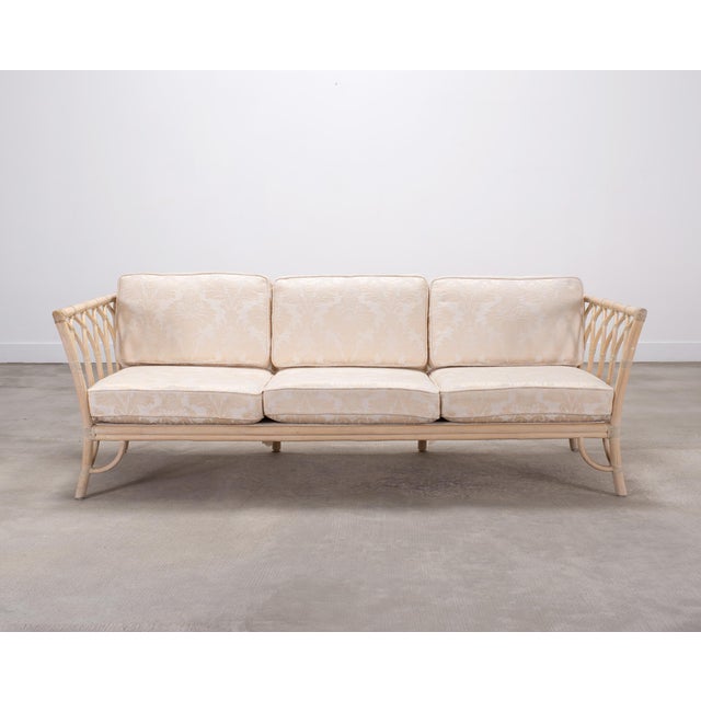 Pair of McGuire Organic Modern Rattan Cathedral Sofas 7 Ft 9 Ft For Sale - Image 9 of 18