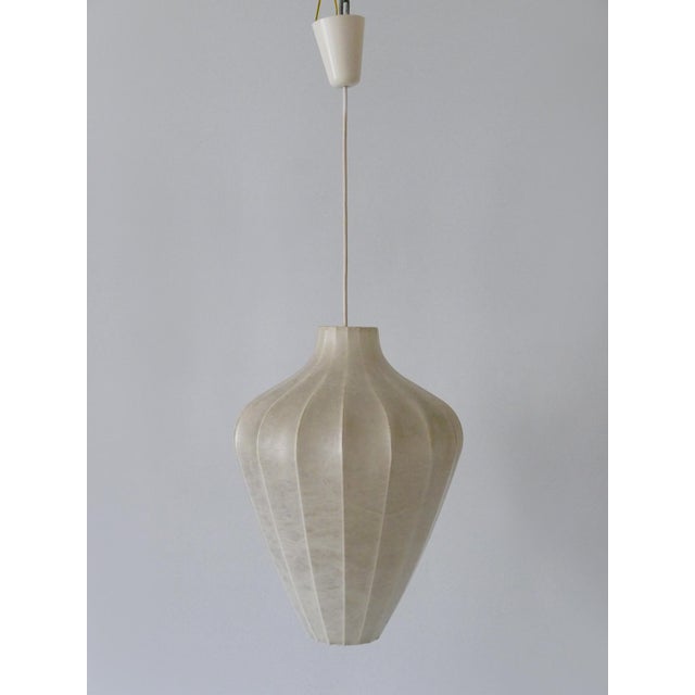 Mid-Century Modern Mid-Century Modern Cocoon Pendant Lamp from Goldkant Leuchten, 1960s For Sale - Image 3 of 18