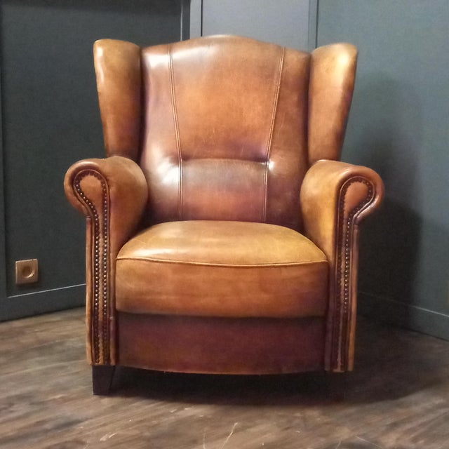 1990s Vintage Sheepskin Lounge Chair, 1990s For Sale - Image 5 of 17