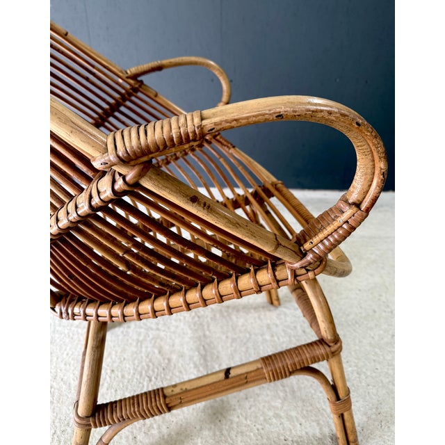 Mid-Century Bamboo Pod Armchair, Italy, 1960s For Sale - Image 11 of 16