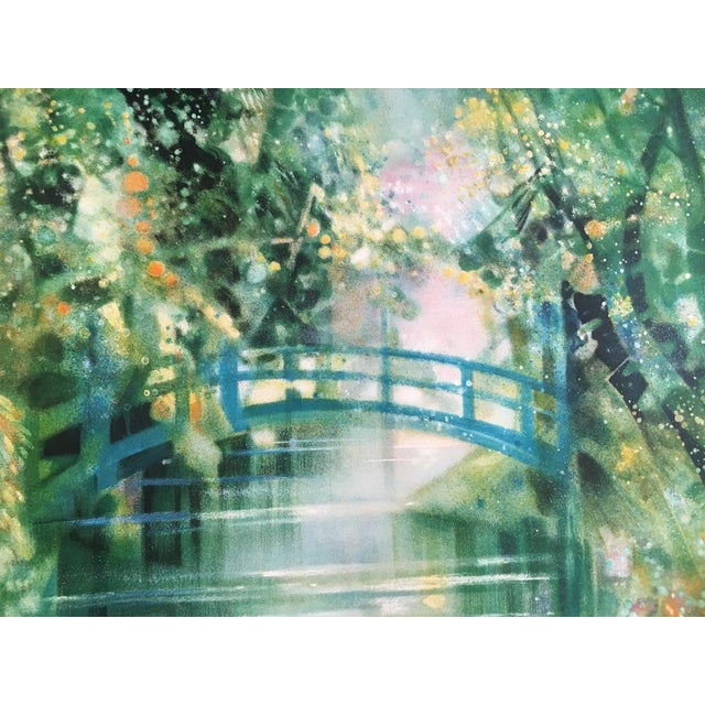 Camille Hilaire, Le Pont À Giverny, 1989, Lithograph For Sale - Image 4 of 4