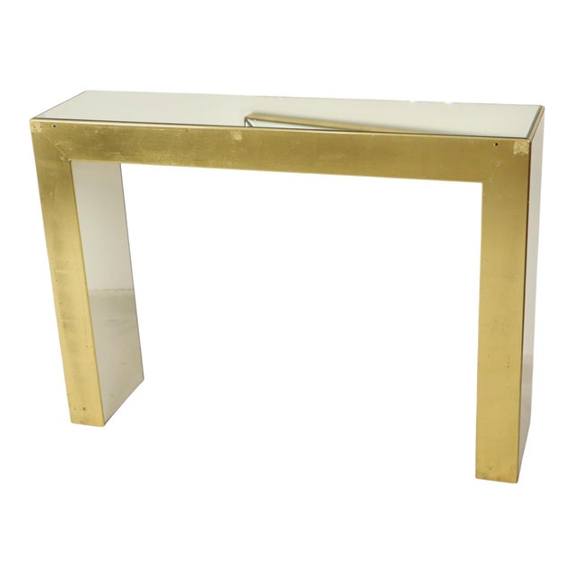 Mirror with Console in Silver and Gold in Deknudt, 1980s, Set of 2 For Sale - Image 17 of 18