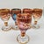 Baroque Venetian Bottle and Glasses in Glass with Gold Trim, Venice, Italy, 1950s, Set of 6 For Sale - Image 9 of 11