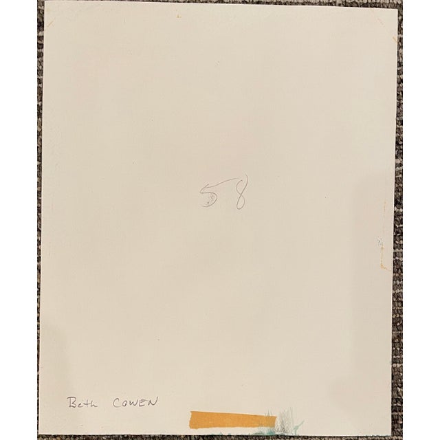 Modern watercolor on paper by Elizabeth Ann Cowen (Michigan, North Carolina 1953-2021) signed Karam lower right. Mostly,...