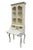 Wood Ethan Allen Country French Collection Off White 32" Secretary Desk W. Display Hutch - Hand Painted Accents 26-9204 / 26-9205 For Sale - Image 7 of 18
