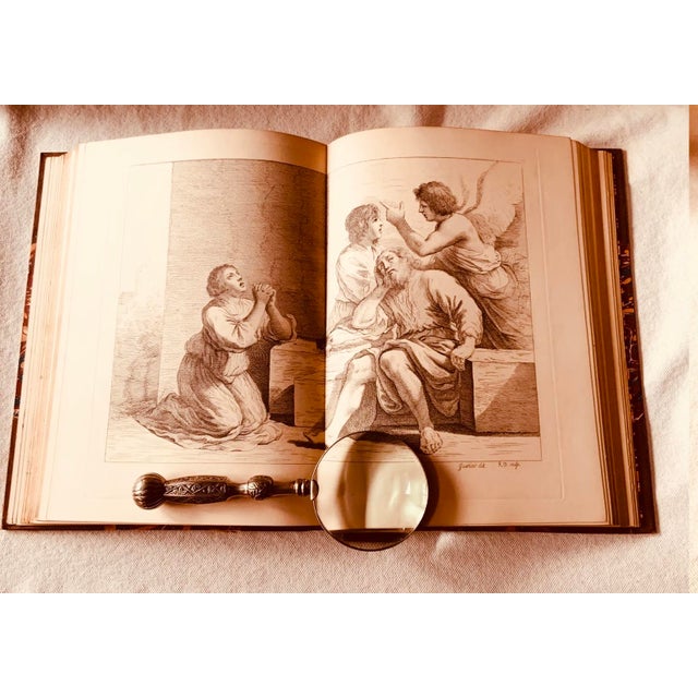 Italian Antique Folio Books — Italian School of Design, London 1835, 304 Master Engravings After Michelangelo, Complete 2-Volume Set For Sale - Image 3 of 18