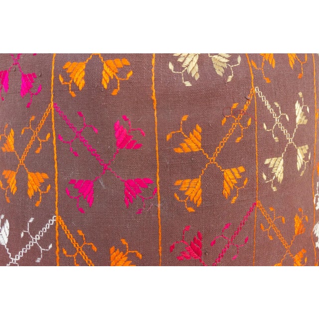 Textile Ganvi Antique Indian Folk Pillow For Sale - Image 7 of 10