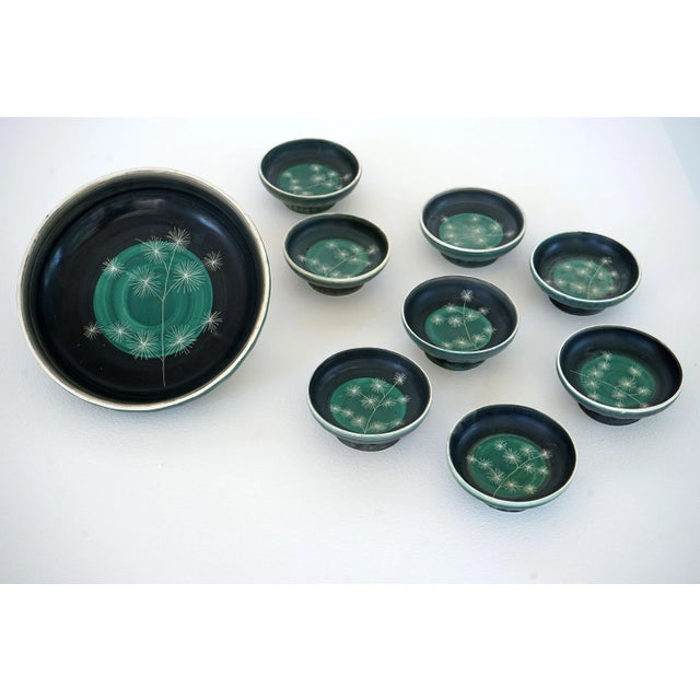 Ceramic Bowl set from Tapis Vert, 1950s, Set of 9 For Sale - Image 14 of 15