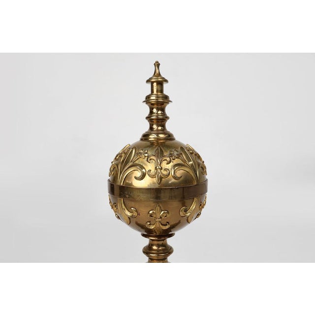 Large Vintage Neo-Classical Copper Firebucks, France, 1940, Set of 2 For Sale - Image 4 of 12