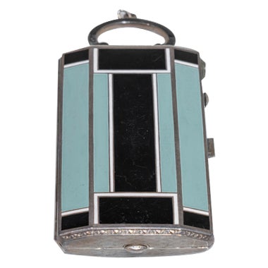 Art Deco Vanity Box in Enamel, 1920 For Sale