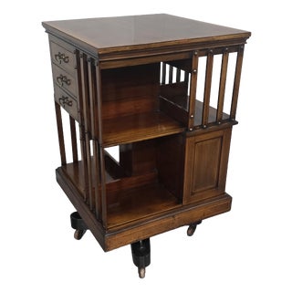 Mahogany Revolving Bookcase from Maples, 1880s For Sale