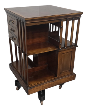 Mahogany Revolving Bookcase from Maples, 1880s