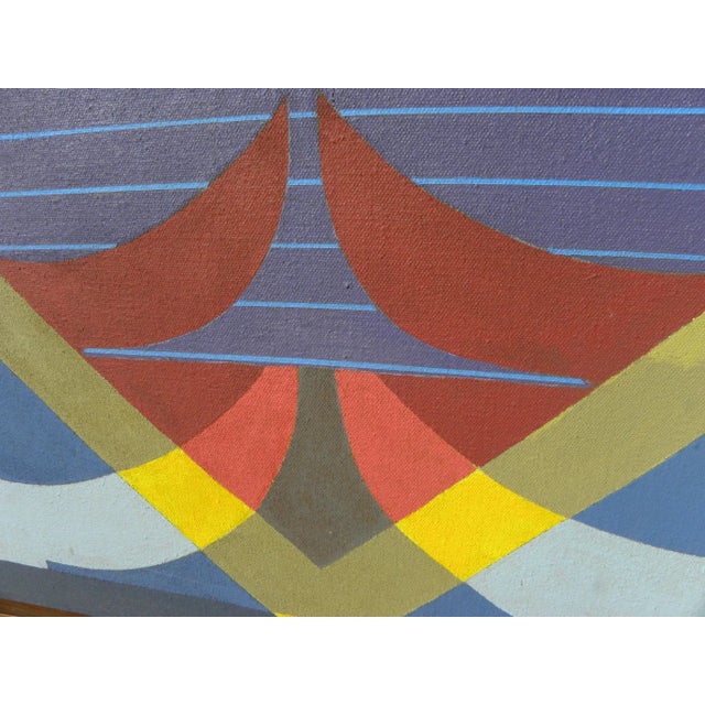 Abstract Hard Edge Colorful Modern Painting Signed Marilyn Griffith For Sale In Los Angeles - Image 6 of 13