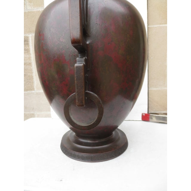 Massive Japanese Meiji Bronze Vase by Sencho Ku Circa 1900 For Sale - Image 14 of 14