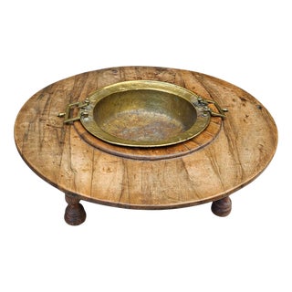 19th Century Spanish Brazier Coffee Table in Chestnut Wood For Sale